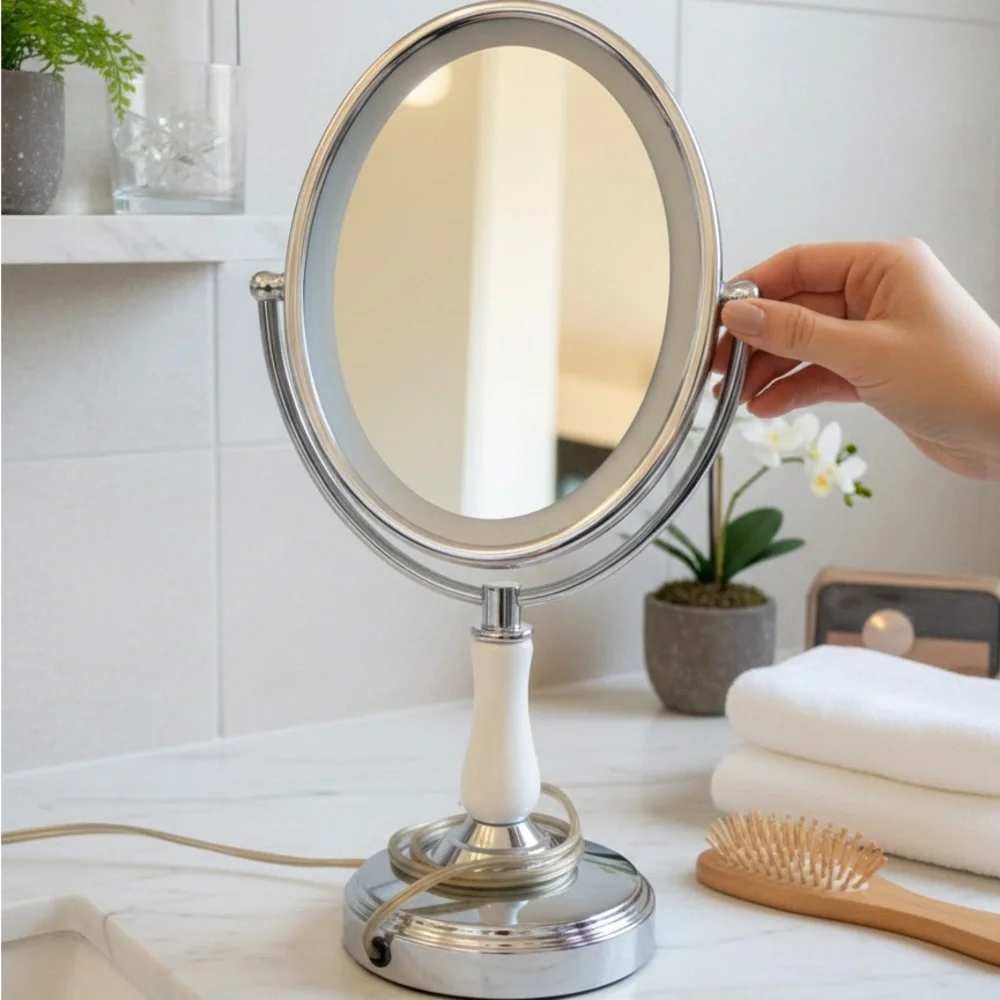 Vintage Style Lighted Vanity Mirror